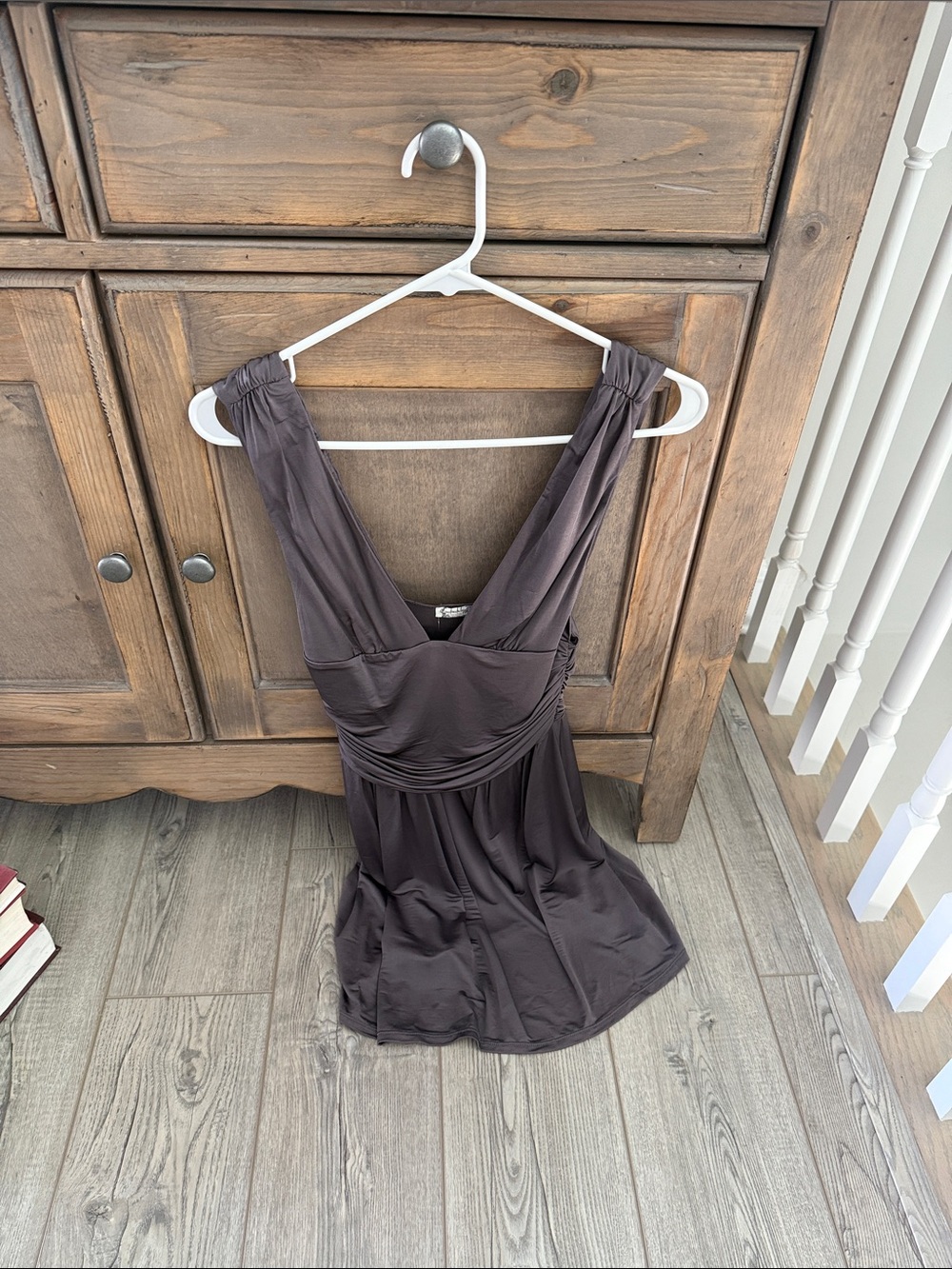 Free People Gray Satin Slip Dress XS